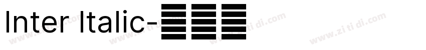 Inter ltalic字体转换